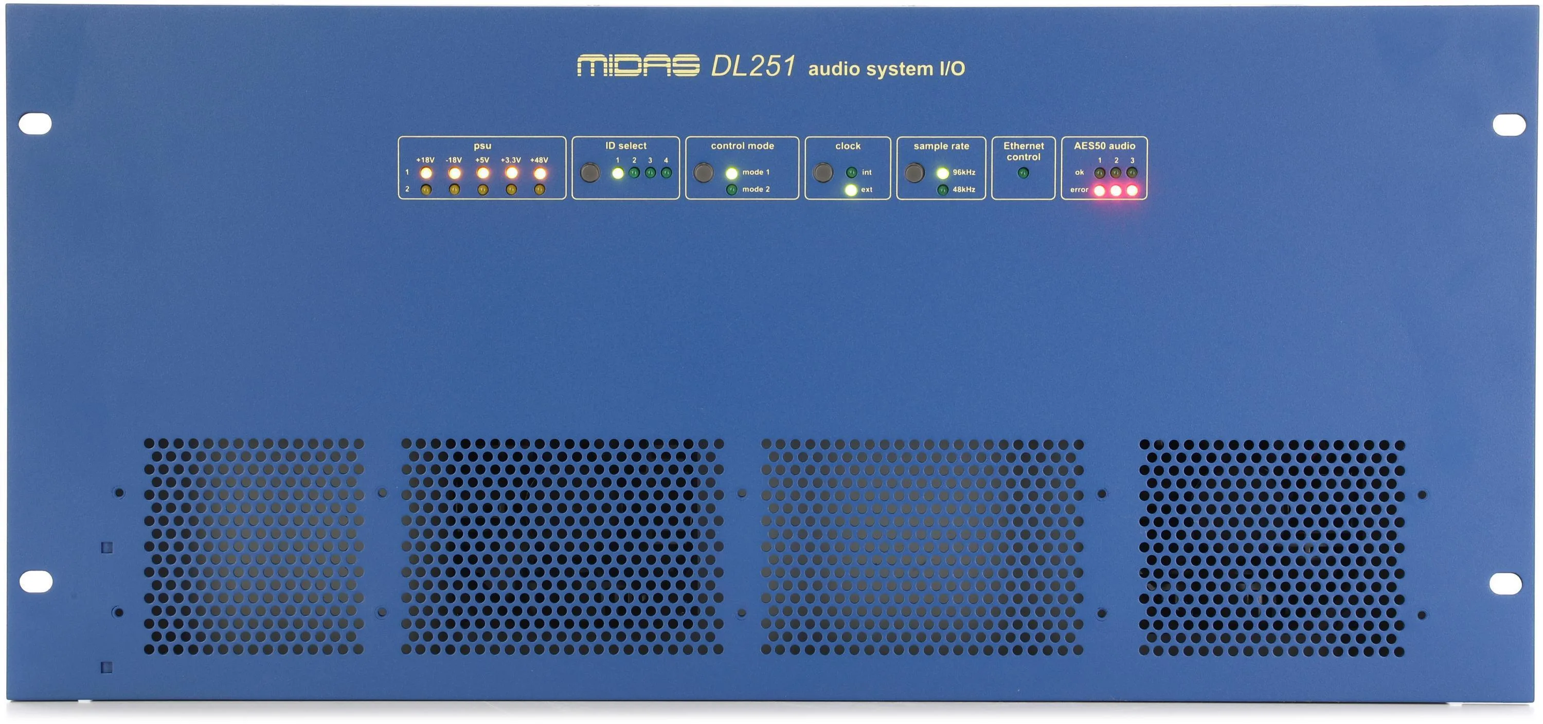 Midas DL251 audio system I/O stage rack